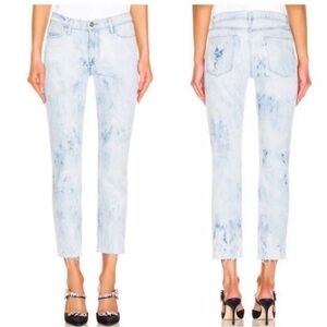 Frame Le High Straight Jeans tie-dye acid wash blue women’s 32